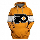 Flyers Gold All Stitched Hooded Sweatshirt,baseball caps,new era cap wholesale,wholesale hats